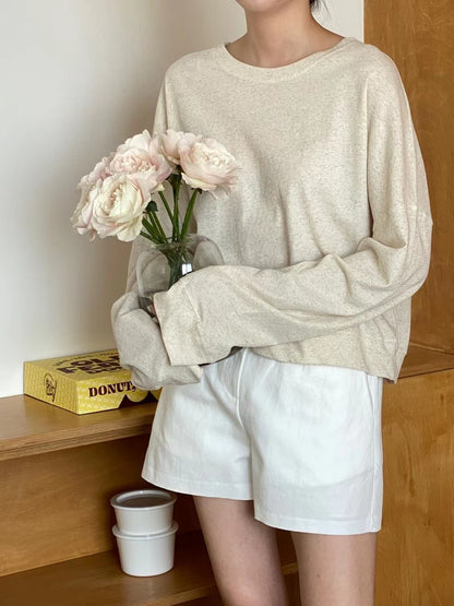 High Waist Straight Leg Office Shorts