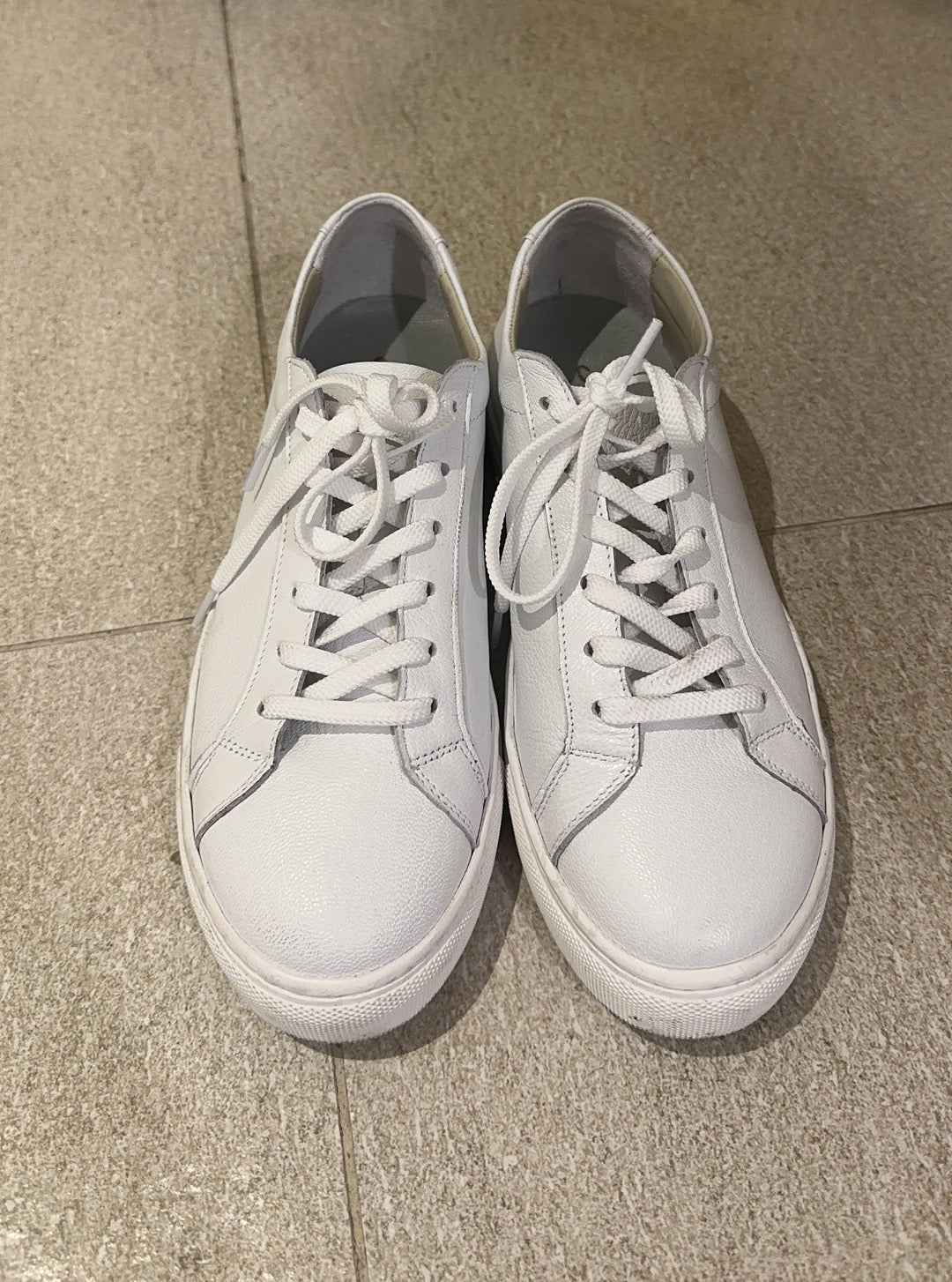 Real leather white sneakers
